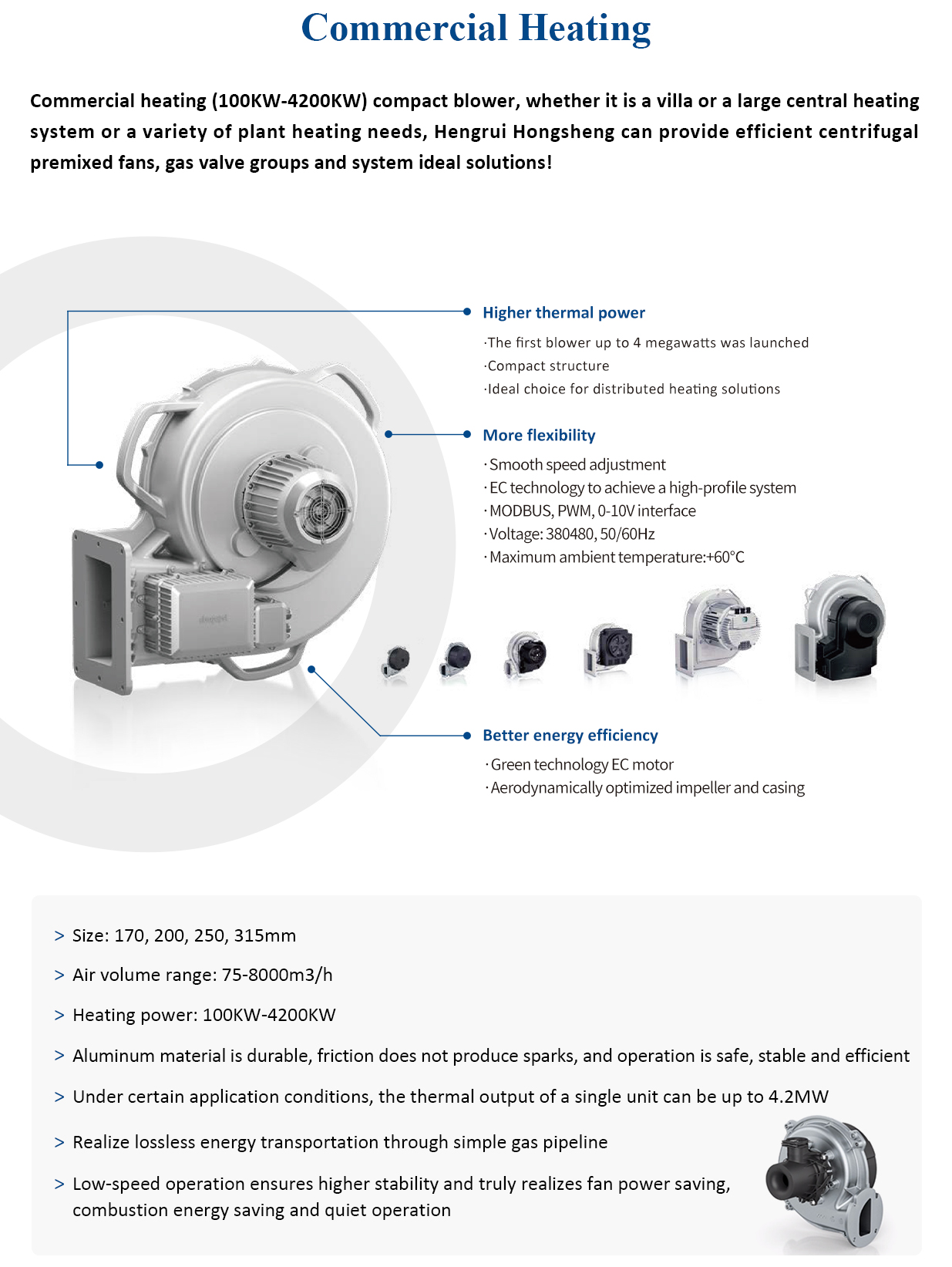 Commercial Heating Blower